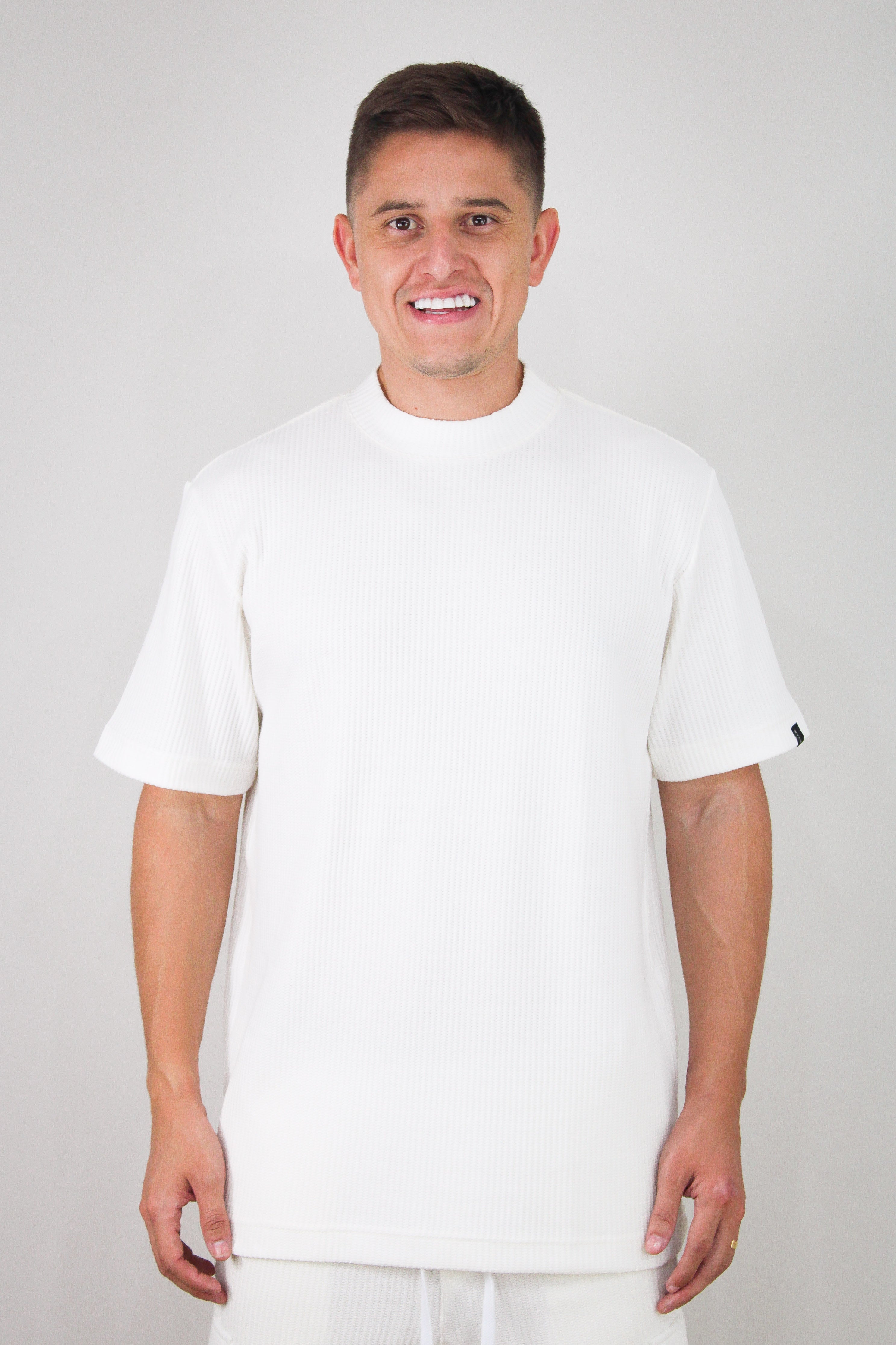 Camisa Oversized Texturizada Vegas Off White