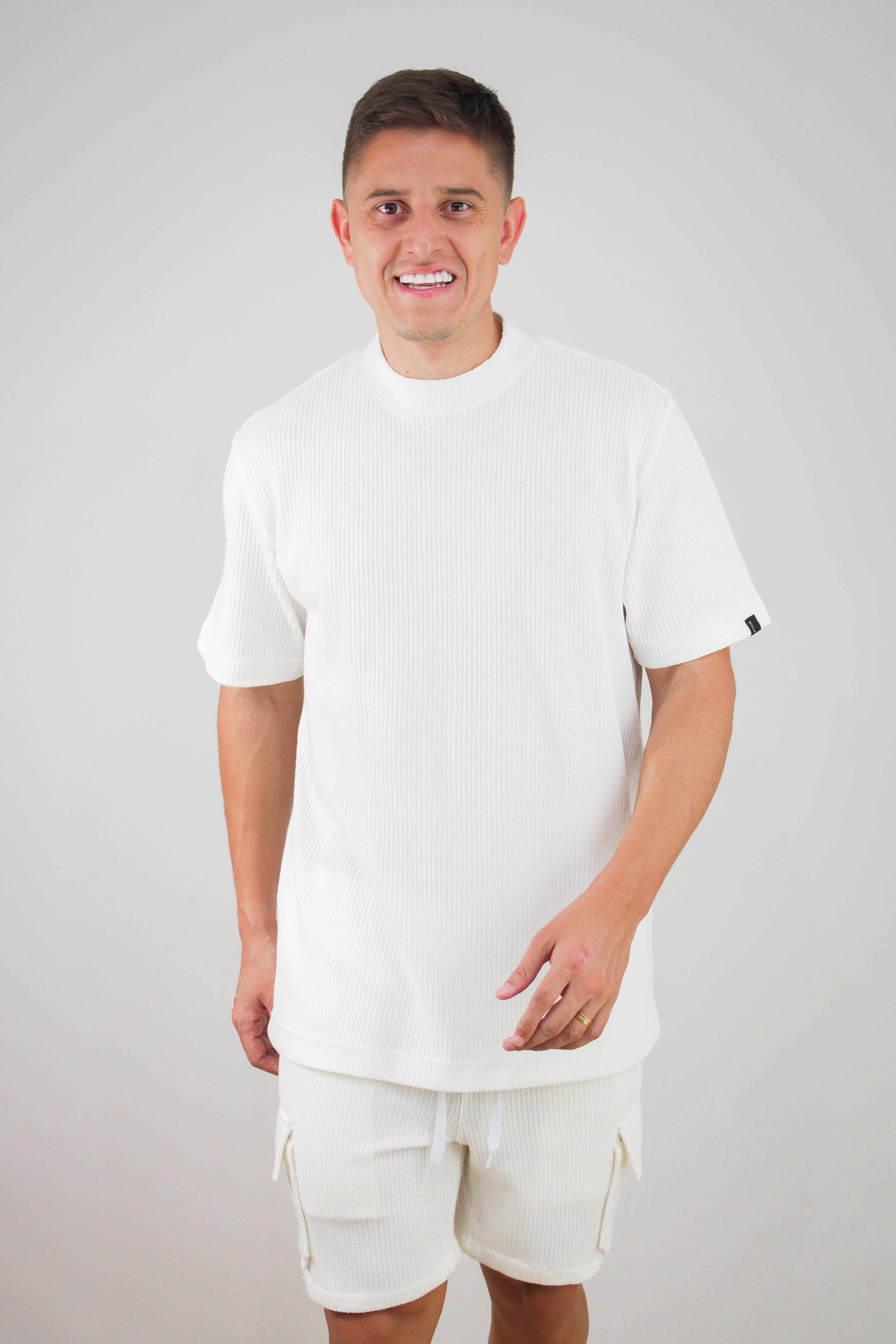 Camisa Oversized Texturizada Vegas Off White