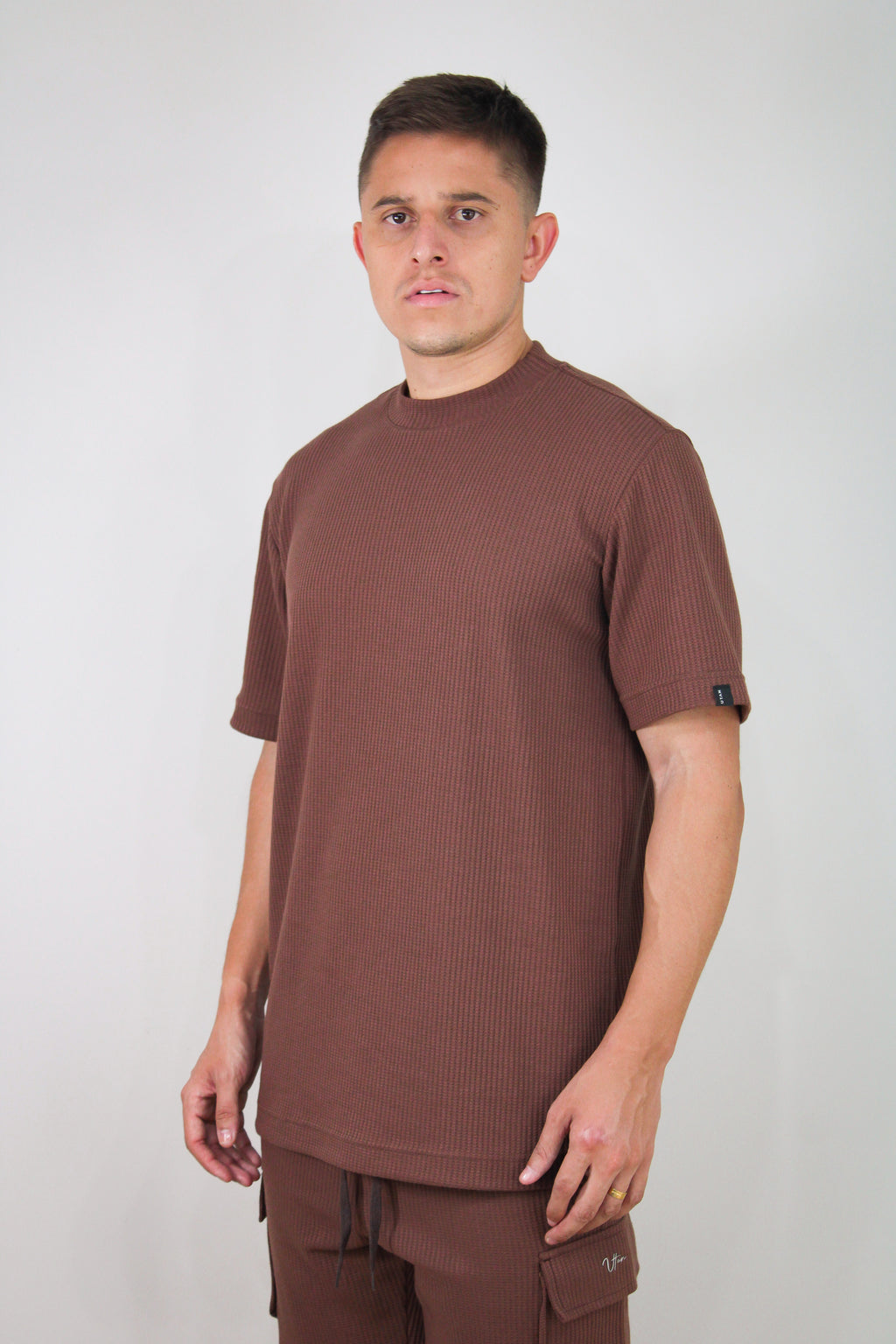 Camisa Oversized Texturizada Vegas Marrom