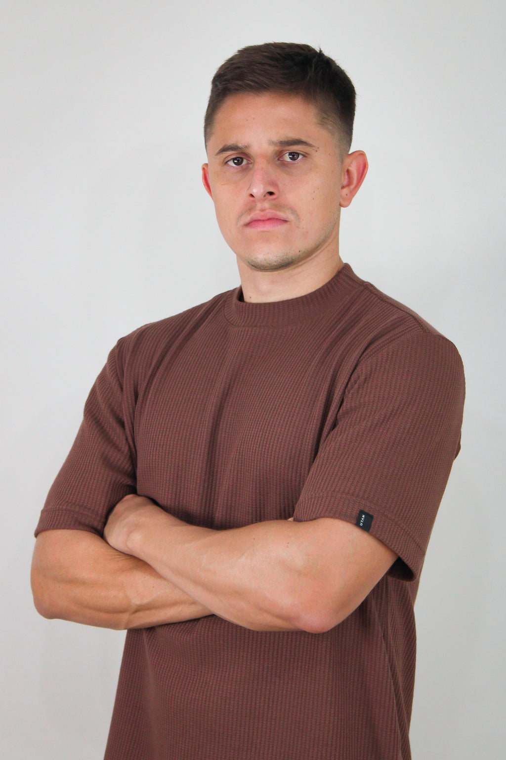 Camisa Oversized Texturizada Vegas Marrom