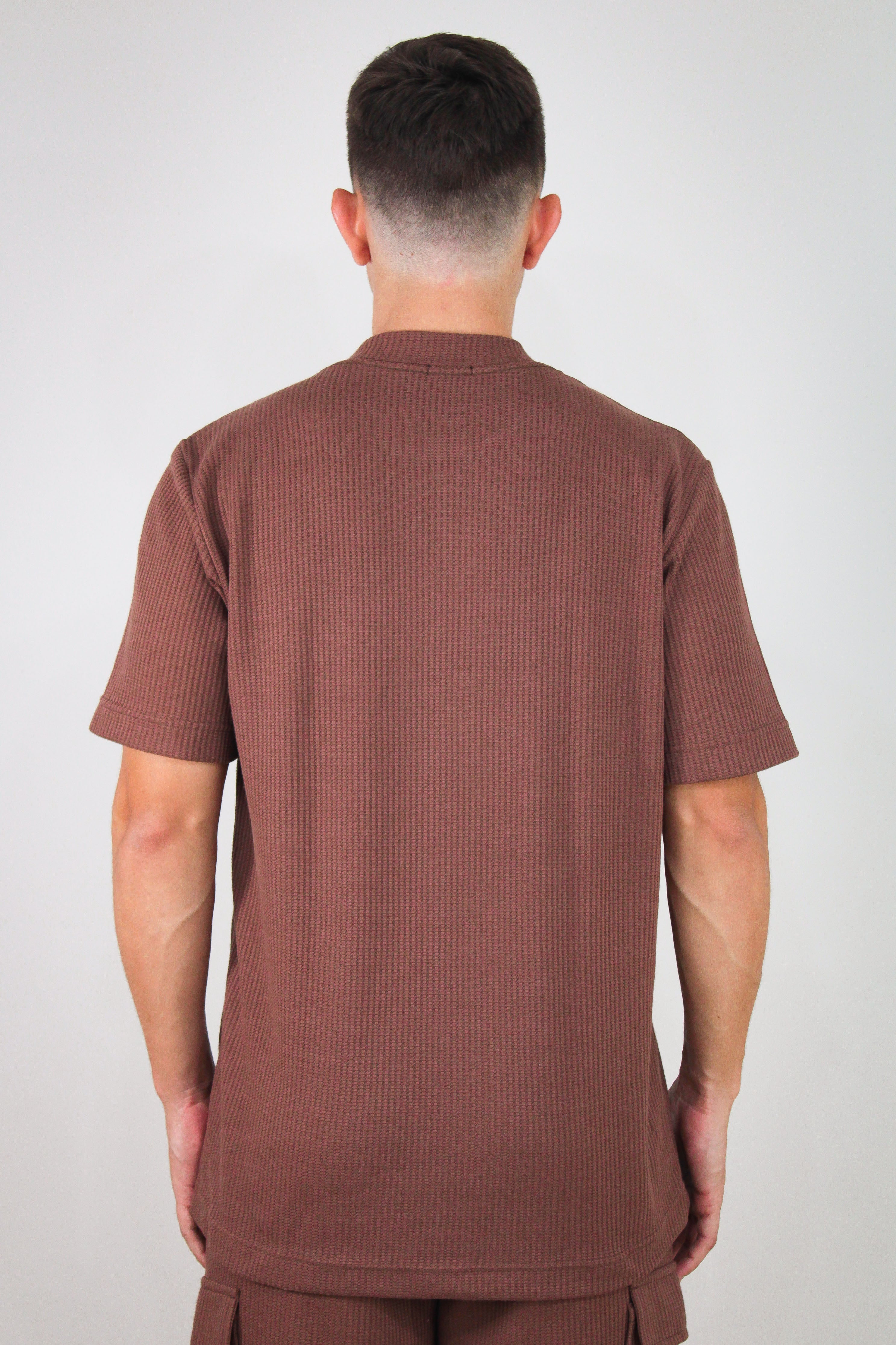 Camisa Oversized Texturizada Vegas Marrom