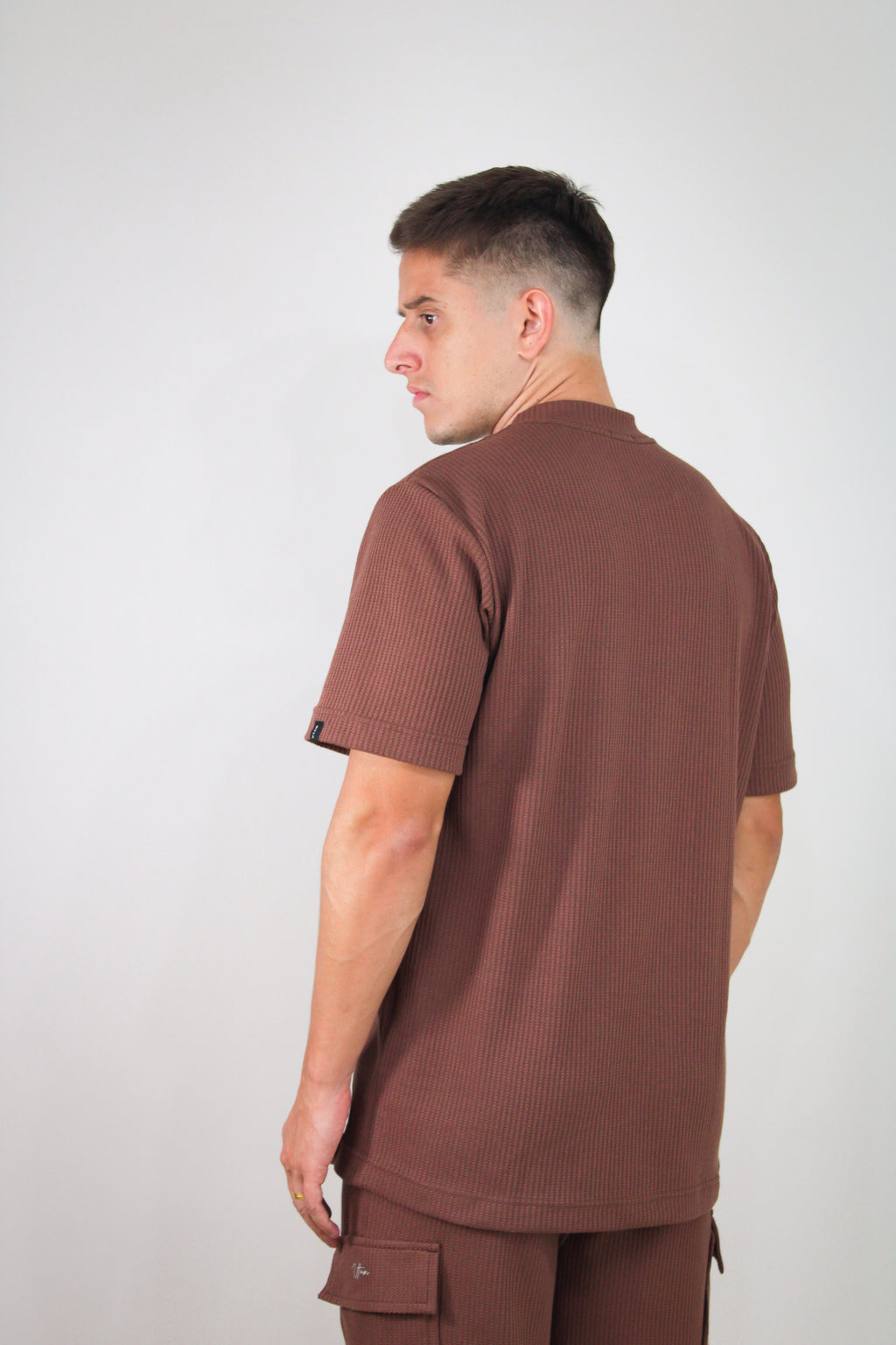 Camisa Oversized Texturizada Vegas Marrom