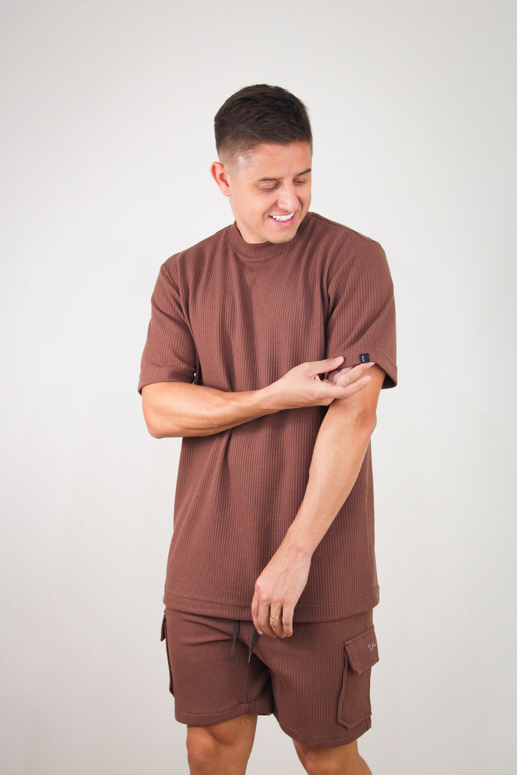 Camisa Oversized Texturizada Vegas Marrom