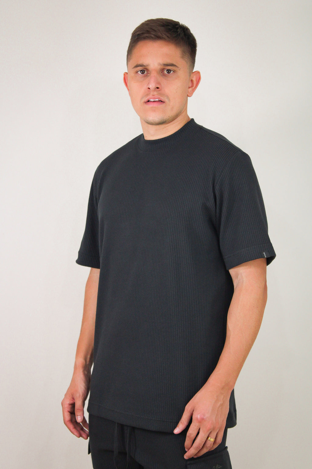 Camisa Oversized Texturizada Vegas Preta