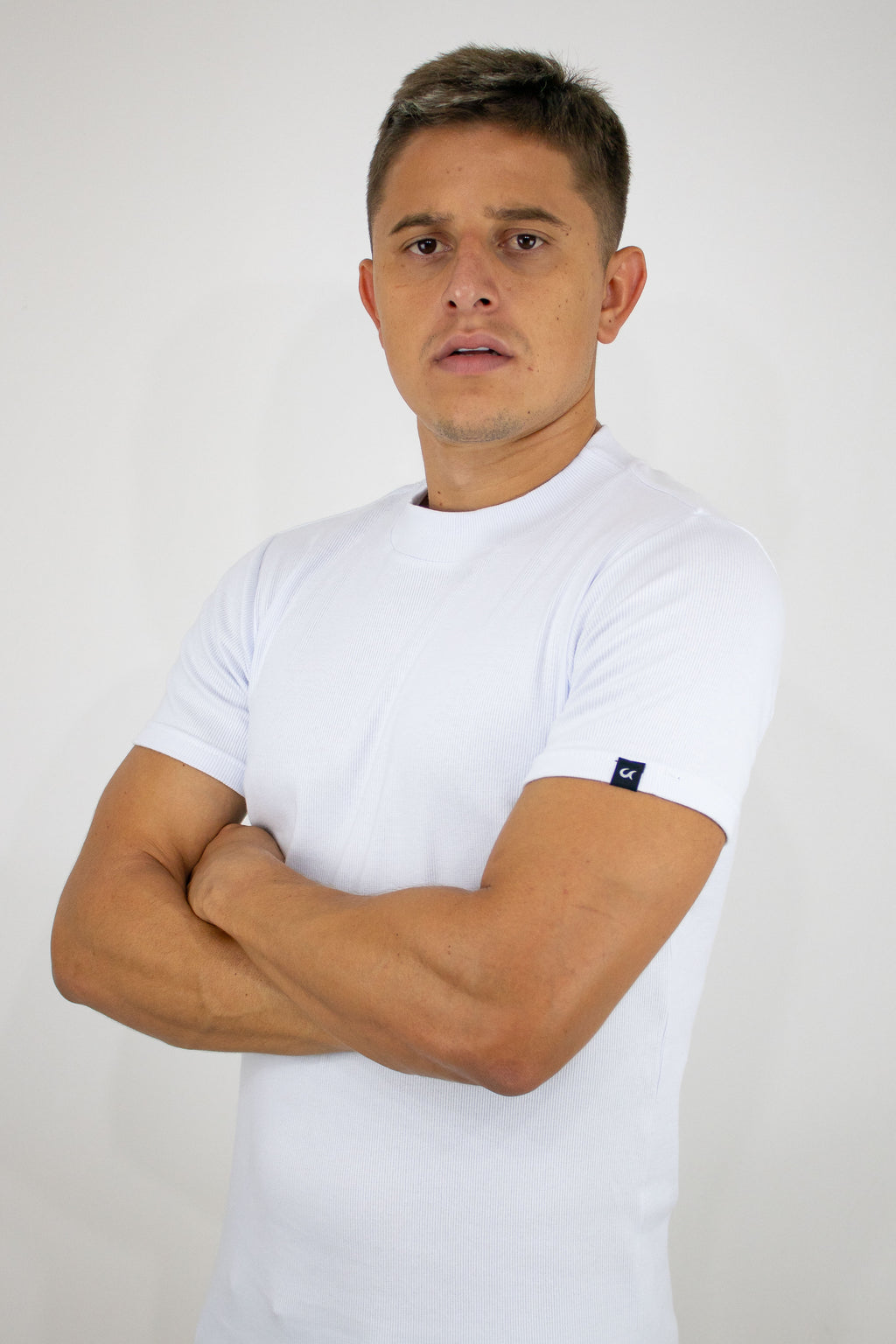 Camisa Canelada Classic Branca Básica e Minimalista