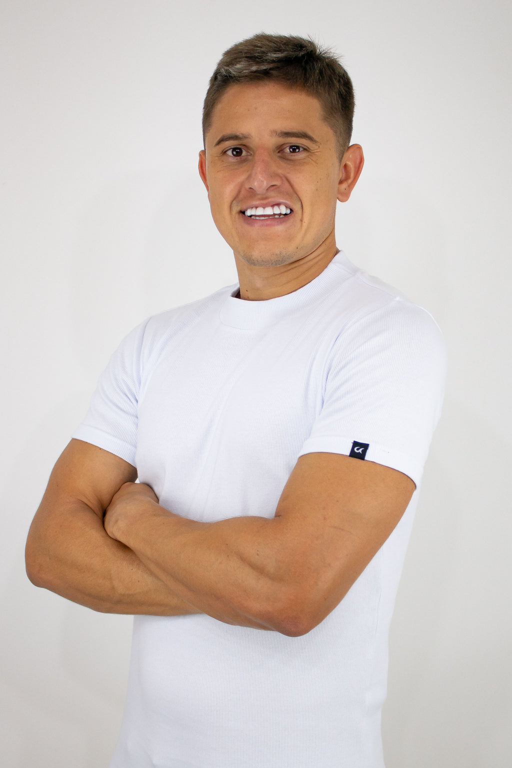 Camisa Canelada Classic Branca Básica e Minimalista