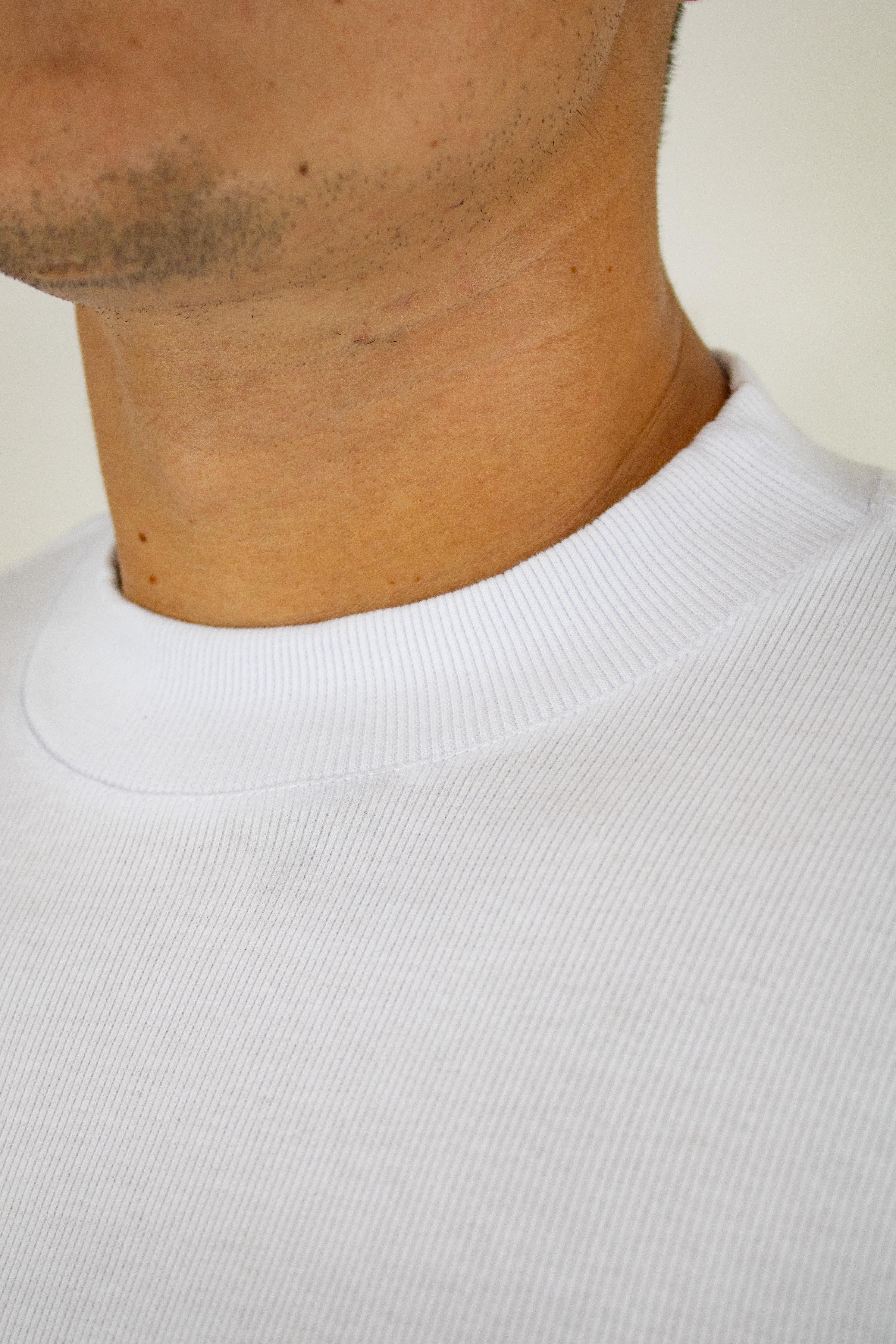 Camisa Canelada Classic Branca Básica e Minimalista