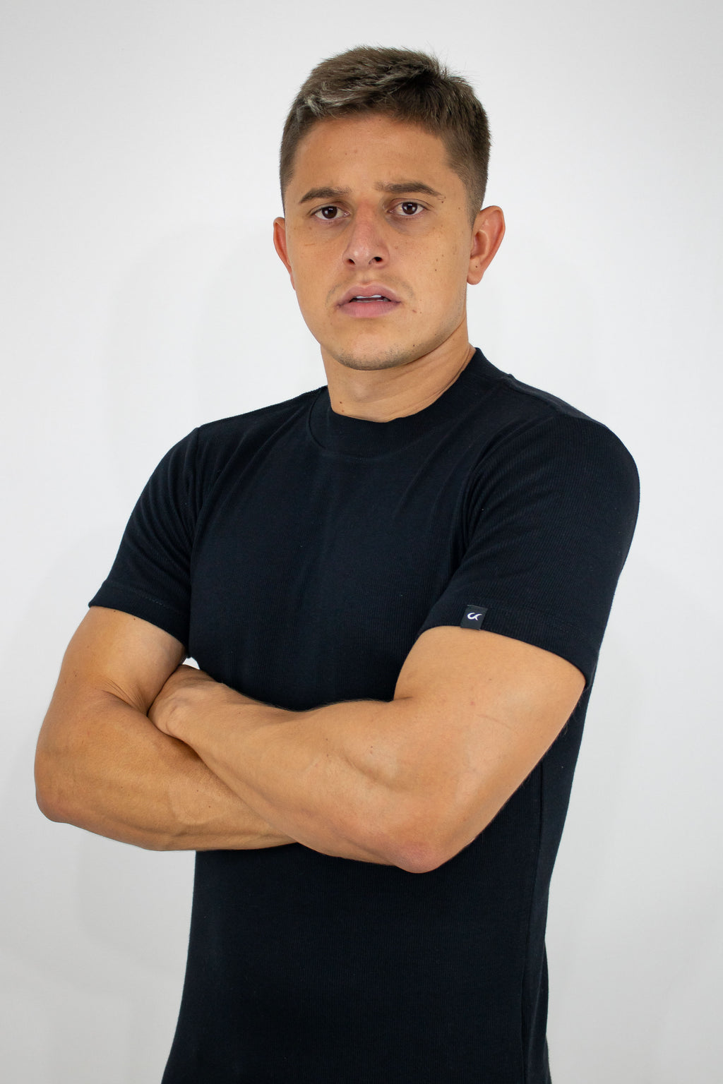 Camisa Canelada Classic Preta Básica e Minimalista