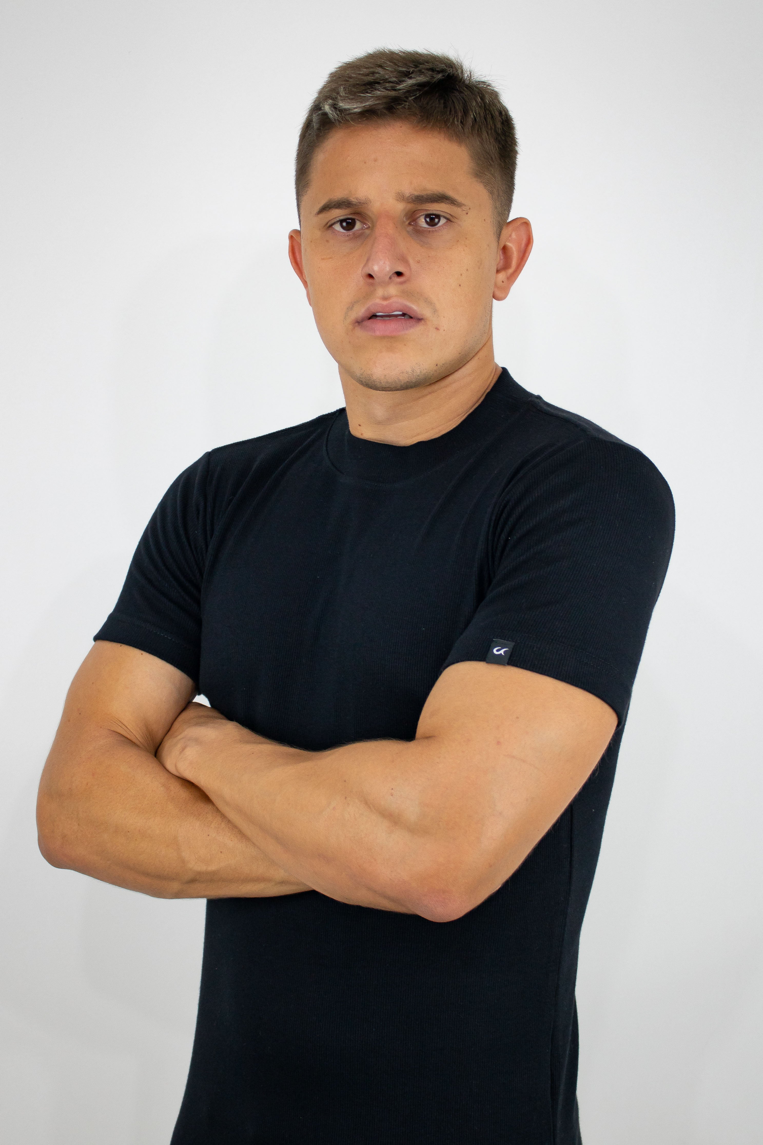 Camisa Canelada Classic Preta Básica e Minimalista